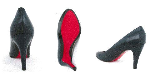 trademark red sole shoes